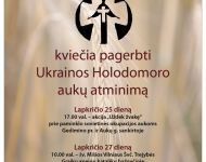 Kviečiame paminėti Ukrainos tragediją – Holodomorą